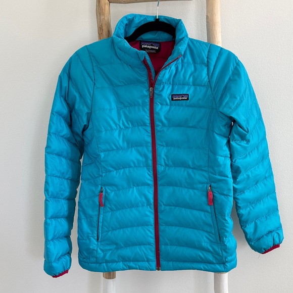 Patagonia Kids Teal Puffer Jacket - Picture 2 of 4